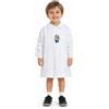 Ambrosino Grembiule asilo bambino con abbottonatura laterale Ambrosino ricamo Music R507, BIANCO