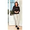 Nottingham Pigiama donna Nottingham serafino caldo cotone interlock NPA474, NERO