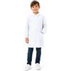 Siggi Grembiule bianco asilo bambino con abbottonatura laterale Siggi senza ricamo 1961, BIANCO