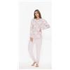 Gary Pigiama donna invernale collo serafino interlock Gary Q50002CONF calibrato, ROSA CIPRIA
