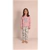Gary Pigiama invernale bambina punto milano Gary 2071, POLVERE