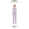Nottingham Pigiama donna Nottingham serafino caldo cotone interlock NPA381, LILLA