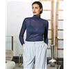 Sublyme Maglia donna a costina manica lunga dolcevita Sublyme in modal cashmere ultra light 4315, NERO