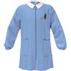 Siggi Grembiule con zip scuola elementare celeste bambino Siggi Made in Italy ricamo The Big Boss 4099, CELESTE