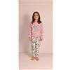 Gary Pigiama invernale bambina punto milano Gary 3071, POLVERE