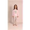Gary Pigiama invernale bambina punto milano Gary 3071, ROSA