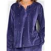 Gisela Pigiama donna Gisela pile elasticizzato 20316, BLU
