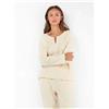 Gisela Pigiama donna Gisela pile elasticizzato 20316, ECRU