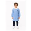 Siggi Grembiule con zip scuola elementare celeste bambino Siggi Made in Italy ricamo Calcio 4167, CELESTE