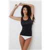 Jadea Maglia canotta donna spalla larga Jadea in modal e cashmere 4709, NERO