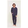 Gary Pigiama uomo aperto Gary calibrato jersey puro cotone U60032CONF, BLU
