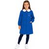 Siggi Grembiule scuola elementare Blu bambina con zip Siggi Made in Italy ricamo Small Hands 4222, BLU