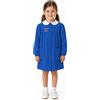 Siggi Grembiule scuola elementare blu bambina Siggi Made in Italy ricamo Scarpette 4064, BLU