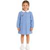 Siggi Grembiule scuola elementare celeste bambina Siggi Made in Italy ricamo Hello Friend 4061, CELESTE