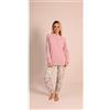 Gary Pigiama donna invernale serafino punto Milano Gary flanellato 5170, POLVERE
