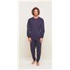 Gary Pigiama uomo serafino Gary calibrato jersey puro cotone U60040CONF, BLU
