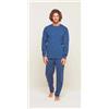 Gary Pigiama uomo serafino Gary calibrato jersey puro cotone U60010CONF, AZZURRO CHIARO