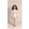 Gary Pigiama invernale bambina cotone felpato Gary 2054, ROSA CHIARO