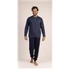 Gary Pigiama uomo serafino Gary calibrato jersey puro cotone 6171CONF, AZZURRO MARE