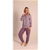 Gary Pigiama donna invernale serafino punto Milano Gary flanellato 5161, NETTARE