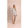 Gary Pigiama donna invernale aperto punto Milano Gary flanellato 5132, TABACCO