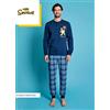 Sabor Pigiama puro cotone uomo The Simpsons DYZ6728, BLU MEDIO