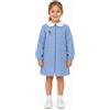 Siggi Grembiule scuola elementare celeste bambina Siggi Made in Italy ricamo Follow con zip 4075, CELESTE