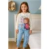 Disney Pigiama caldo cotone Frozen Disney interlock bambina baby DY50A3529, PANNA/AZZURRO