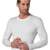 Nottingham Maglia Uomo interlock Nottingham manica lunga collo a giro Jazz, BIANCO