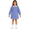 Siggi Grembiule scuola elementare celeste bambina Siggi Made in Italy ricamo Sweet 3907, CELESTE
