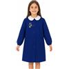 Siggi Grembiule scuola elementare blu bambina Siggi Made in Italy Sweet 3907, BLU