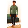 Nottingham Pigiama lungo uomo Nottingham 100% cotone NPA755, VERDE