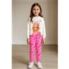 Disney Pigiama caldo cotone Barbie interlock bambina baby MT50L1772, PANNA/ROSA