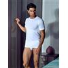 Nottingham Maglia uomo mezza manica Nottingham girocollo cotone bielastico felpato TM22, BIANCO