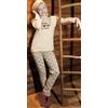 Sièlei Pigiama donna Sièlei girocollo caldo cotone interlock GN12 Atmosphere, BEIGE