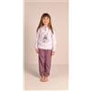 Gary Pigiama invernale bambina/ragazza interlock Gary 3031, VIOLETTA