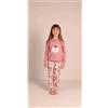 Gary Pigiama invernale bambina/ragazza interlock Gary 3026, ROSA ANTICO SCURO