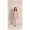 Gary Pigiama invernale bambina/ragazza interlock Gary 3022, POLVERE