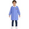 Siggi Grembiule con zip scuola elementare celeste bambino Siggi Made in Italy ricamo Race 3800, CELESTE