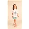 Gary Pigiama mezza manica pantaloncino bambina jersey puro cotone Gary Z25050, VIOLETTA