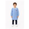 Siggi Grembiule con zip scuola elementare celeste bambino Siggi Made in Italy ricamo Precious Time 4244, CELESTE