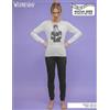 Sabor Pigiama interlock donna Wednesday EWD2697, GRIGIO MELANGE