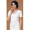 Nottingham Maglia mezza manica donna Nottingham in lana e cotone con pizzo TM16W,