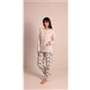 Gary Pigiama donna aperto invernale interlock Gary 5052, TORTORA