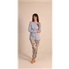 Gary Pigiama donna serafino invernale interlock Gary 5091, LAVANDA
