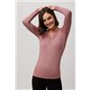 Ysabel Mora Maglia donna termica a punta Ysabel Mora 70012, ROSA