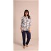 Gary Pigiama donna aperto invernale interlock Gary 5072, BLU