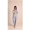 Gary Pigiama donna aperto invernale interlock Gary 5072, LAVANDA