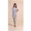 Gary Pigiama donna serafino invernale interlock Gary 5070, LAVANDA