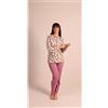 Gary Pigiama donna serafino invernale interlock Gary 5060, PRUGNA
